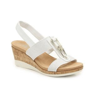NEW Anne Klein 10 SPORT WEDGE Comfort WHITE SANDAL